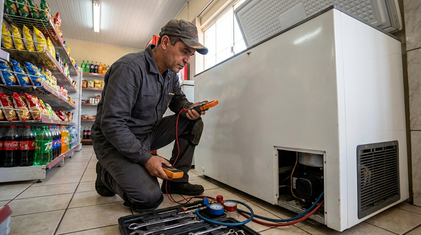 Reparo na placa eletrônica do freezer no Centro, Americana‑SP